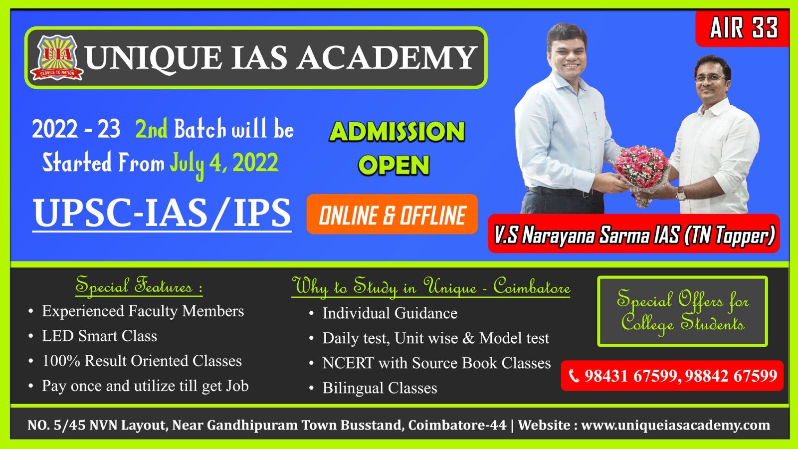 Unique IAS Academy Chennai Hero Slider - 3